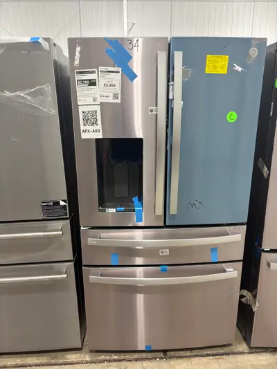 APX-A99 — GE PXD22HYYBFS French Door Refrigerator, Fingerprint Resistant Stainless Steel, front — Columbia